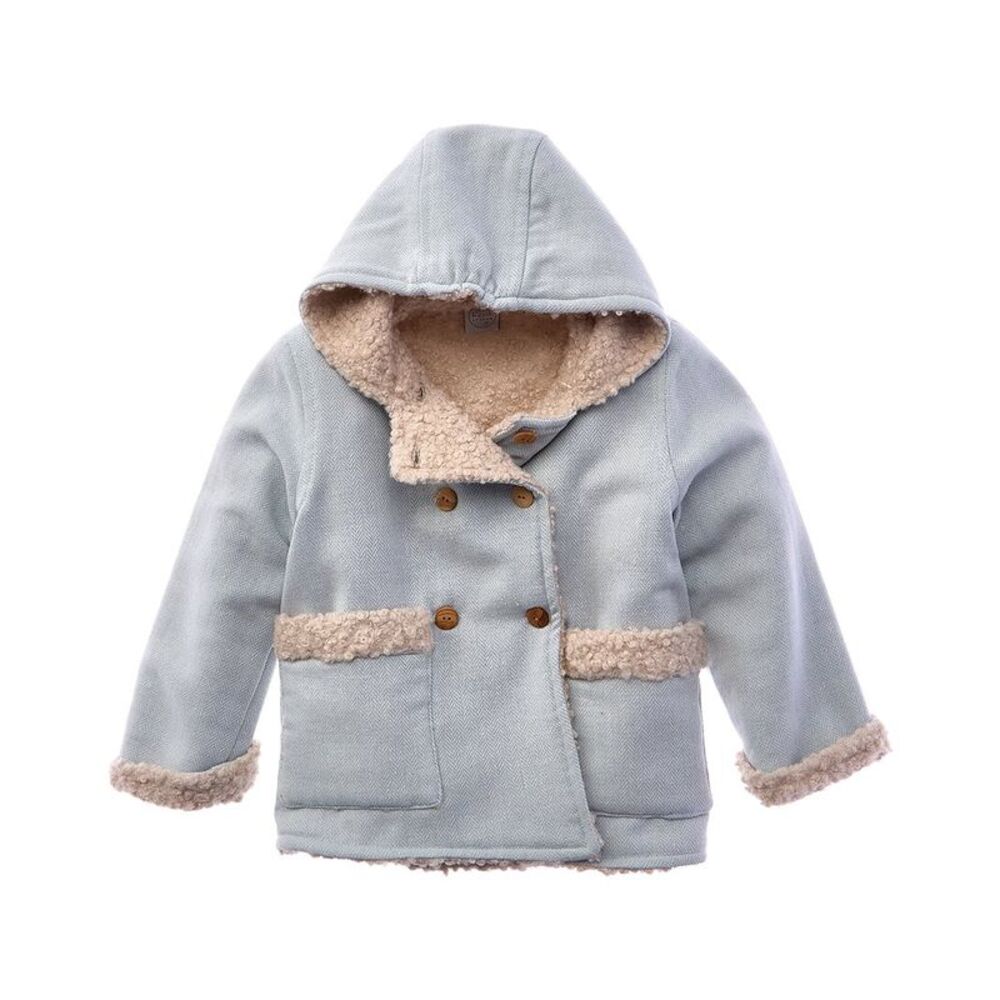 Pepa London Girls  Herringbone Coat, Blue